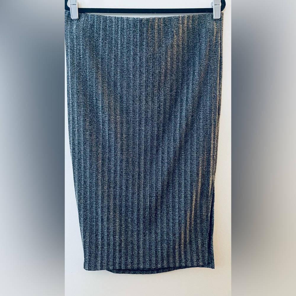 Black and silver skirt